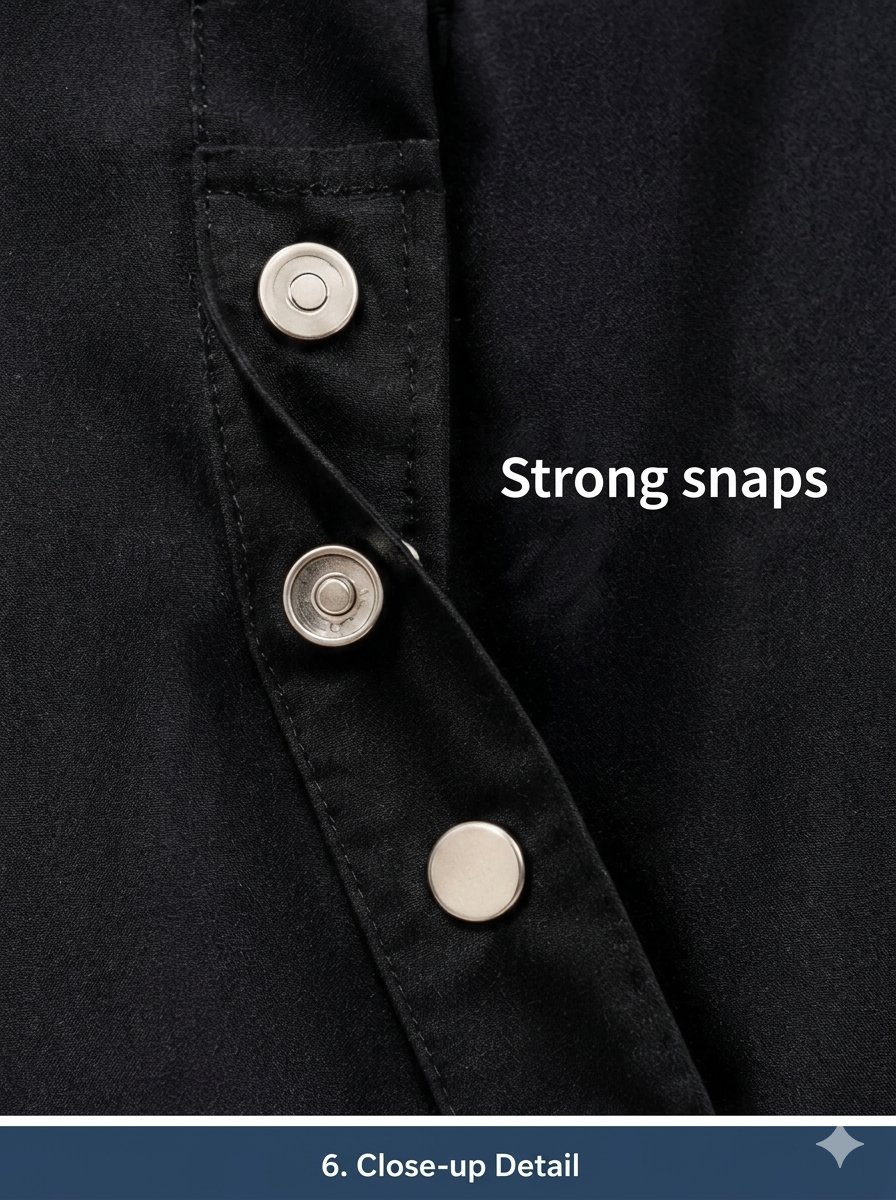 Adaptive Pull-On Pants with Side Snap Closures and Elastic Waist for Seniors